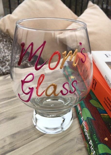 Personalised Beer Glass (Multi Colour Magenta)