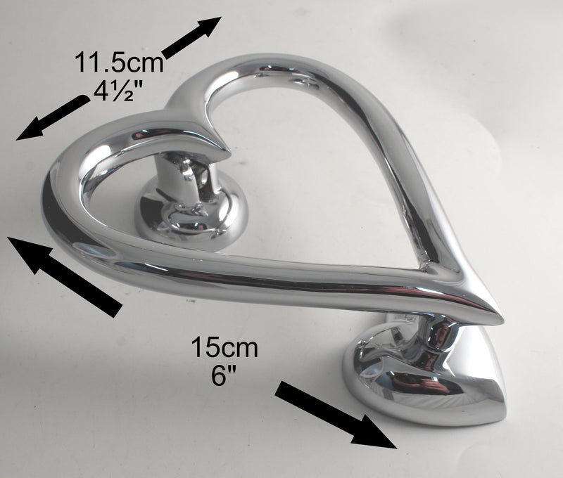 Heart Shaped Door Knocker (Chrome)