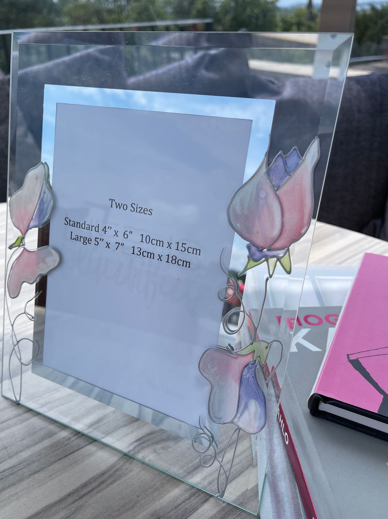 Sweet Pea Photo Frame Portrait