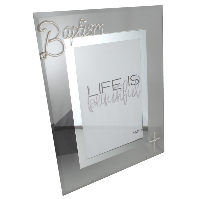 Baptism Gift Photo Frame Portrait: with crystals