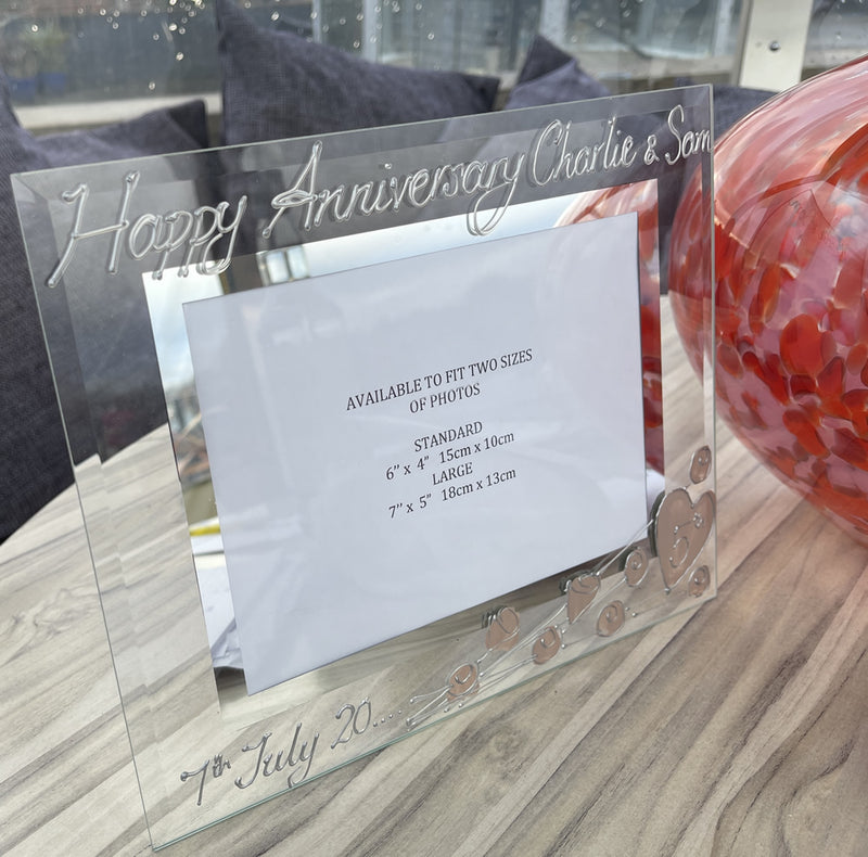 Personalised 5th Anniversary Landscape Picture Photo Frame 6"x4" or 7"x5"