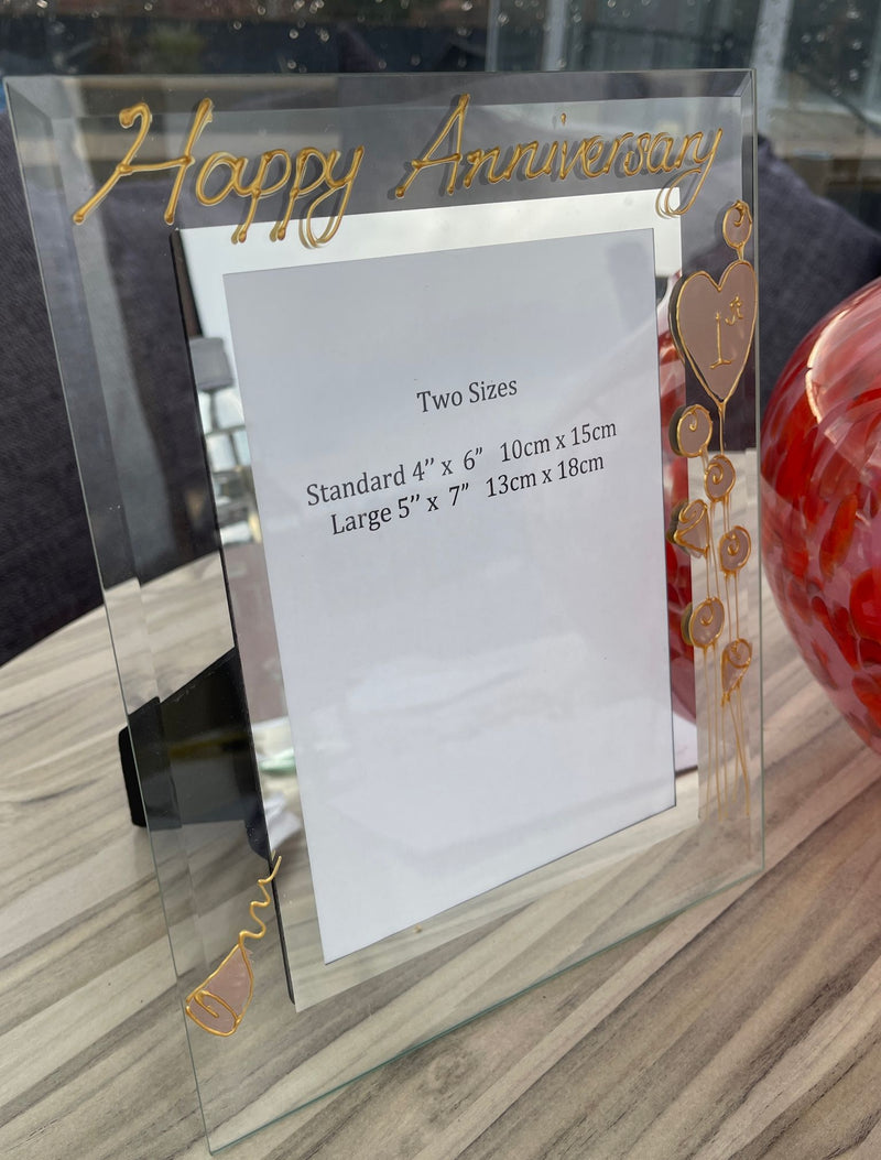 1st Wedding Anniversary Portrait Picture Photo Frame (FL) 4"x6" or 5"x7"