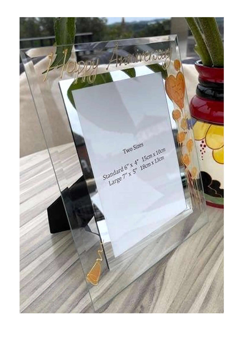 35th Anniversary Photo Picture frame Portrait Flower 6"x4"