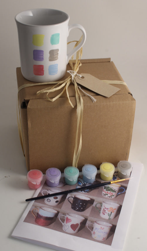 Paint Your Own Gift Mug: with Gift Tag (1 mug pastel)