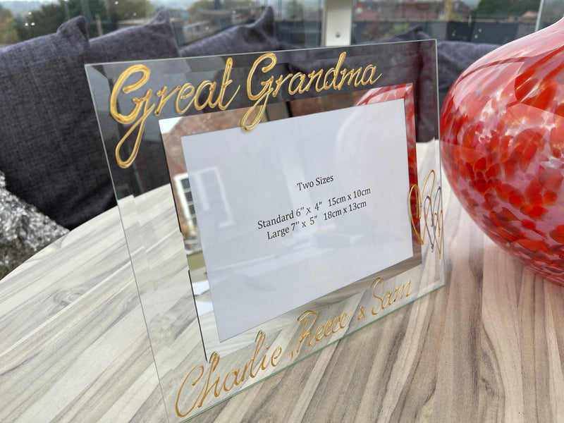 Personalised Great Grandma Photo Frame Land (Crystalled)