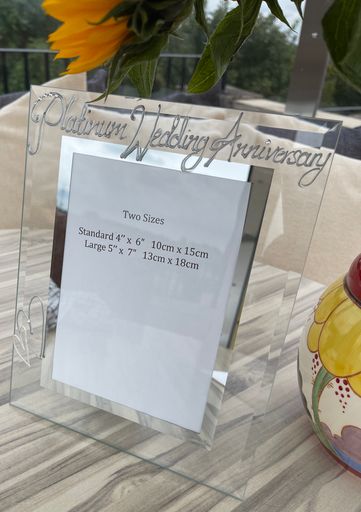 70th Wedding Anniversary Photo Frame Portrait