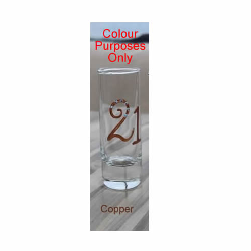 Birthday Shot Glass Colours  Copper