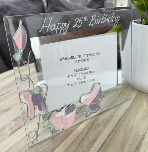 25th Birthday photo/picture frame Land Sweet Pea