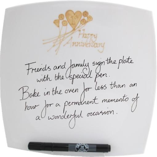 1st Wedding anniversary plate