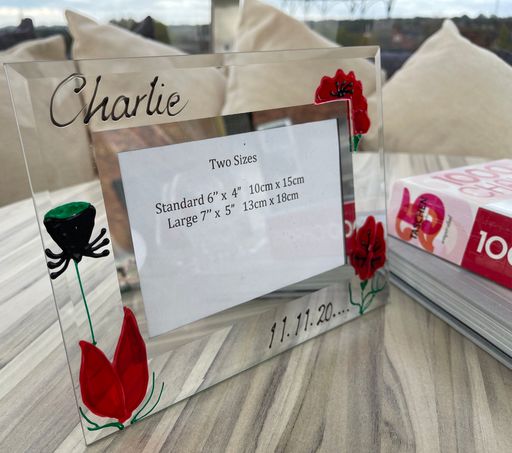 Personalised Poppy Landscape Picture Frame