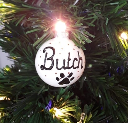 personalised cat and dog bauble