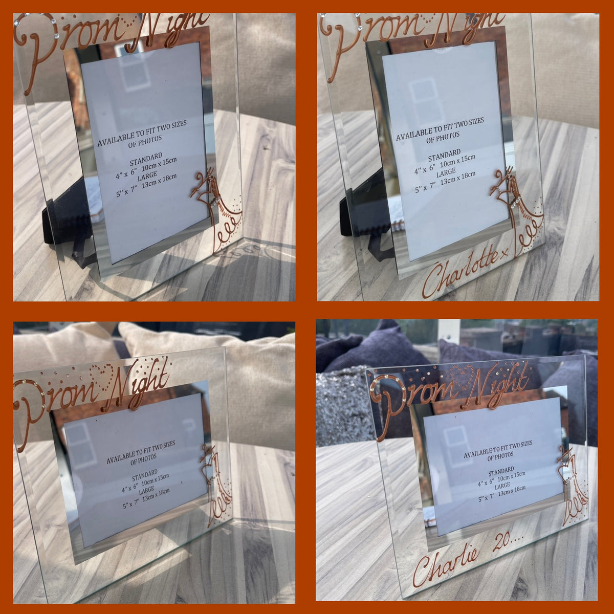 Hand Painted Prom Night Photo Frames With crystals