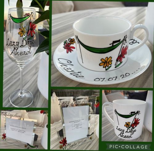 Retirement hand painted personalised hand painted gifts