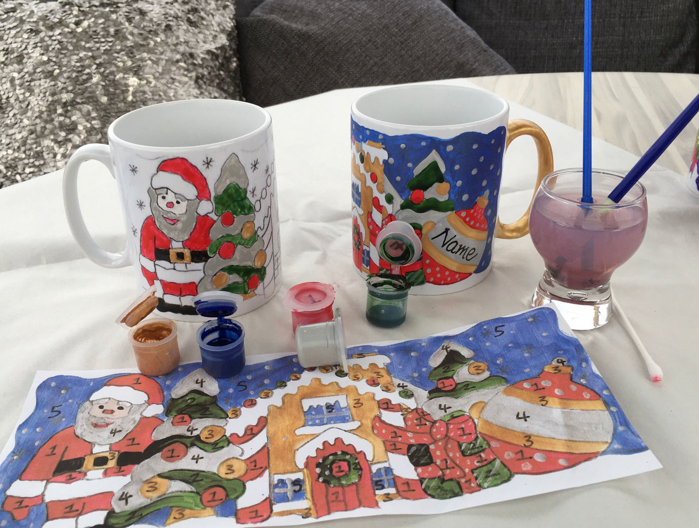 Christmas Painting By Numbers Mugs