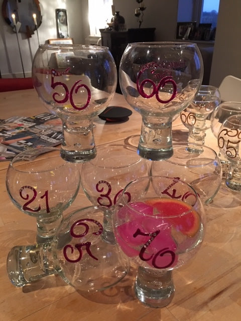 Birthday Gin & Tonic Glasses