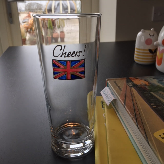 Union Jack Pint Glass