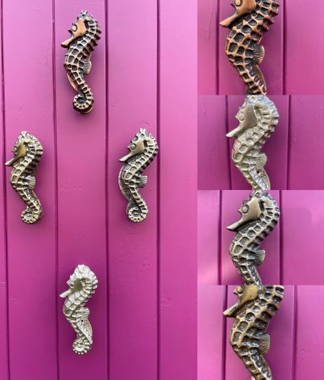 Seahorse door knockers