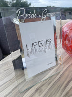 Bride & Groom Gift Photo: Frame Portrait (Hearts)