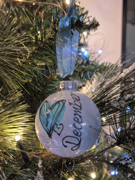 Birthstone Hand Painted Detective Baubles December