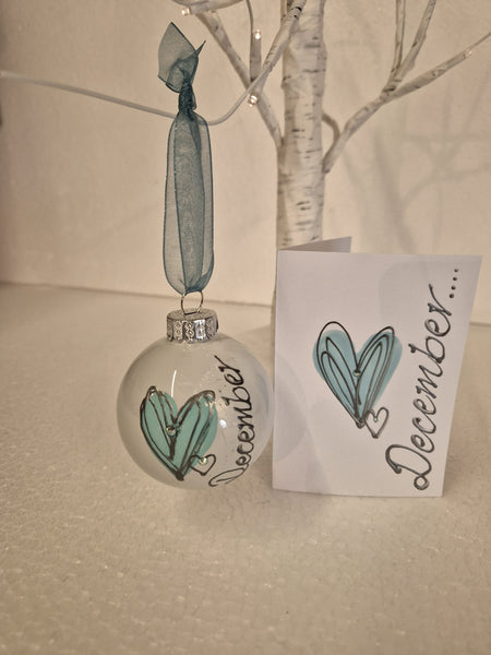 Birthstone Hand Painted Detective Baubles December