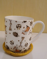 1 Pint Fine Bone China Woodland Creatures Mug