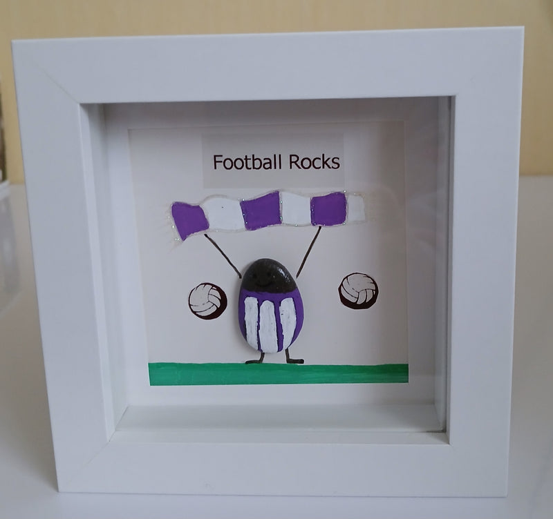 Handmade Football Rocks Pebble Art