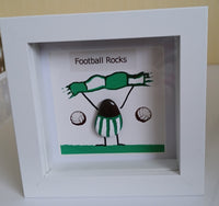 Handmade Football Rocks Pebble Art