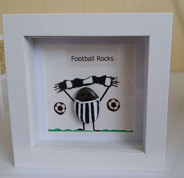 Handmade Football Rocks Pebble Art