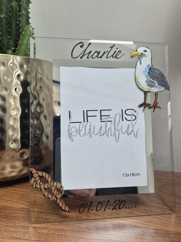 Personalised/Non personalised Seagull Photo Frame Portrait
