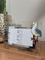 Personalised/ Non Personalised Seagull Photo Frame Landscape