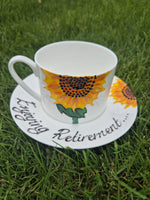 Enjoying Retirement Design Gift China Cup/Saucer: