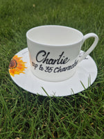 Enjoying Retirement Design Gift China Cup/Saucer: