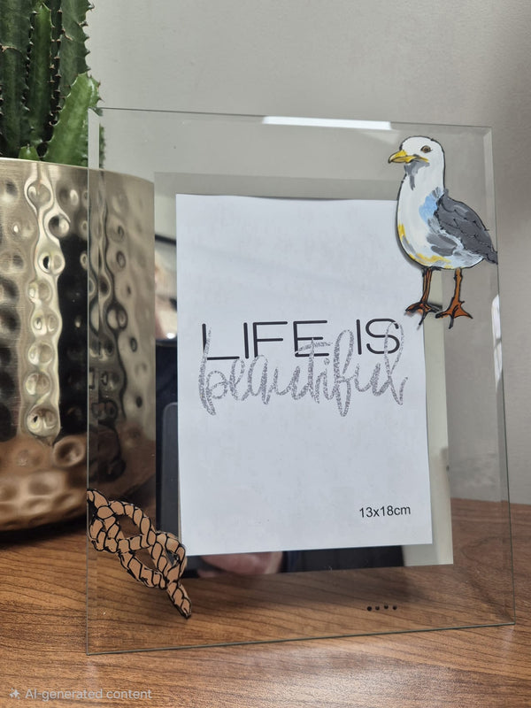 Personalised/Non personalised Seagull Photo Frame Portrait