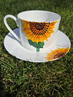 Sunflower Personalised/non personalised Design Gift China Cup/Saucer: