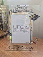 Graduation Gift Photo Frame Portrait Cap & Scroll
