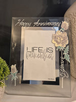 5th Wedding Wood Anniversary Gift Photo: Frame Portrait