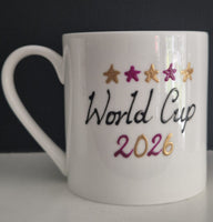 Personalised/non Personalised World Cup 1 Pint Fine Bone China Mug: