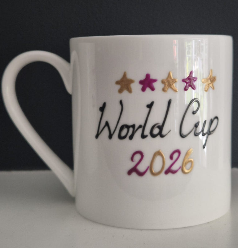Personalised/non Personalised World Cup 1 Pint Fine Bone China Mug: