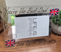Personalised/Non Personalised You're The Best Daddy Union Jack flag Landscape  Hand painted