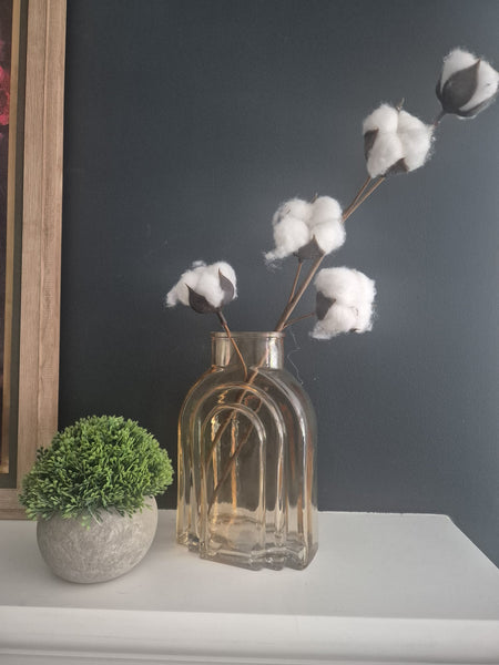 Hestia Glass Vase - Amber