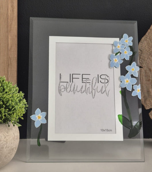 Personalised/Non Personalised Forget Me Knot Memory Gift Photo Frame Portrait