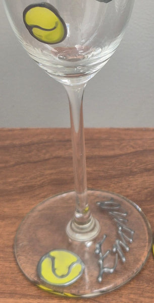 Tennis Personalised/non Personalised Gift Fluted Champagne Glass/Glasses