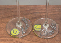 Tennis Personalised/non Personalised Gift Fluted Champagne Glass/Glasses