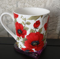 Poppy Flower Chintz Fine Bone China Tea/Coffee Jumbo 1 Pint Mug