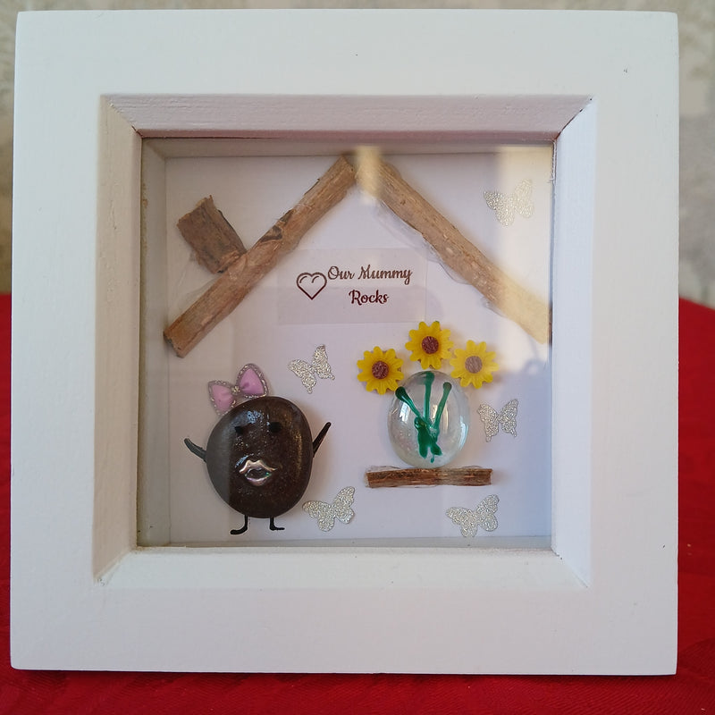 Handmade Pebble Art Mother's Day /Mum/Mummy 3d Frames