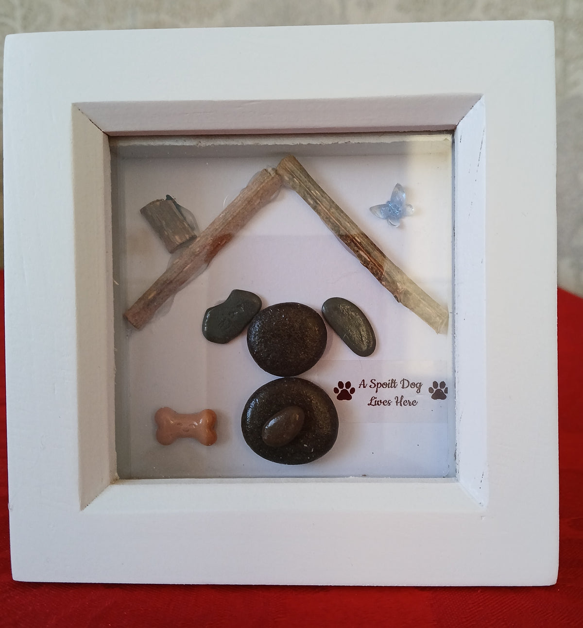 A Spoilt Dog Lives Here Pebble Art