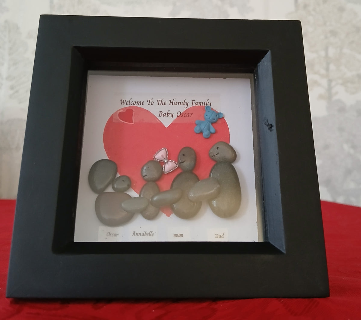 Welcome To The family Pebble Art