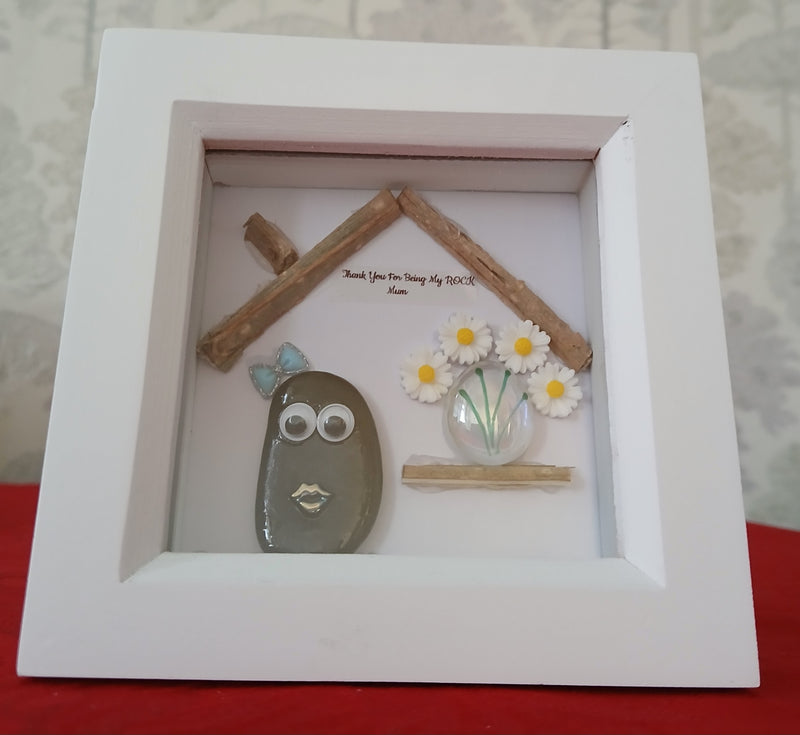 Handmade Pebble Art Mother's Day /Mum/Mummy 3d Frames