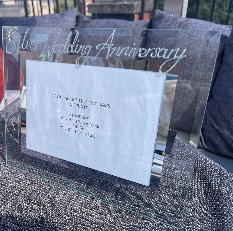 Silver (25th) Wedding Anniversary Photo: Frame Landscape (Milestone)