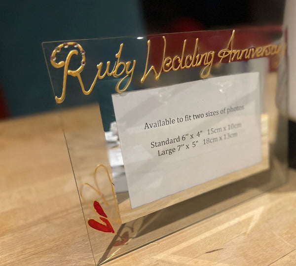 Ruby (40th) Wedding Anniversary Photo: Frame Landscape (Milestone)